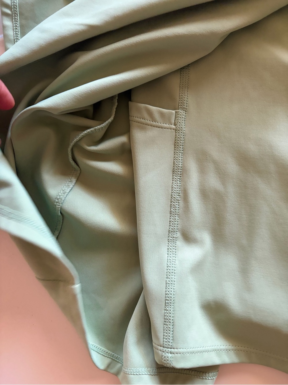 JoyLab Light Green Mini Skater Dress with Spaghetti Straps - Picture 6 of 10